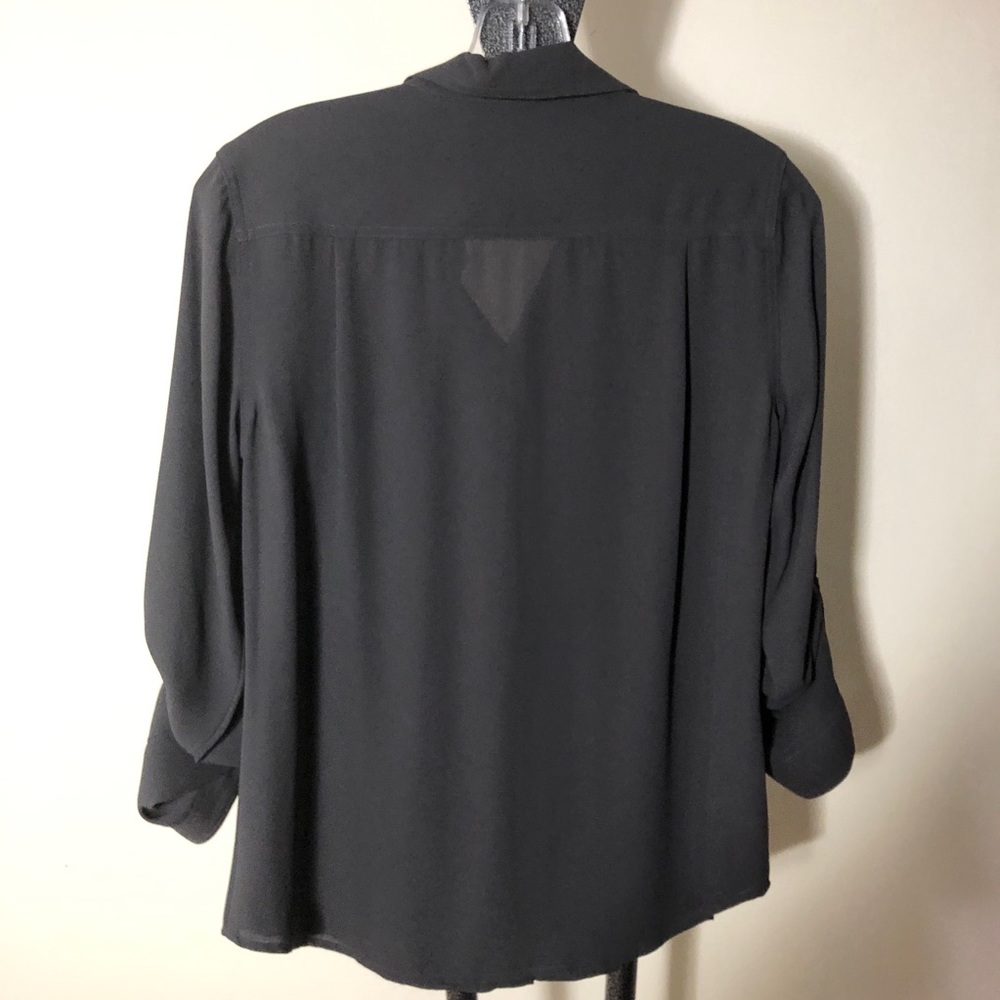 Loft Chocolate Button Down Blouse, Button Up Slee… - image 6